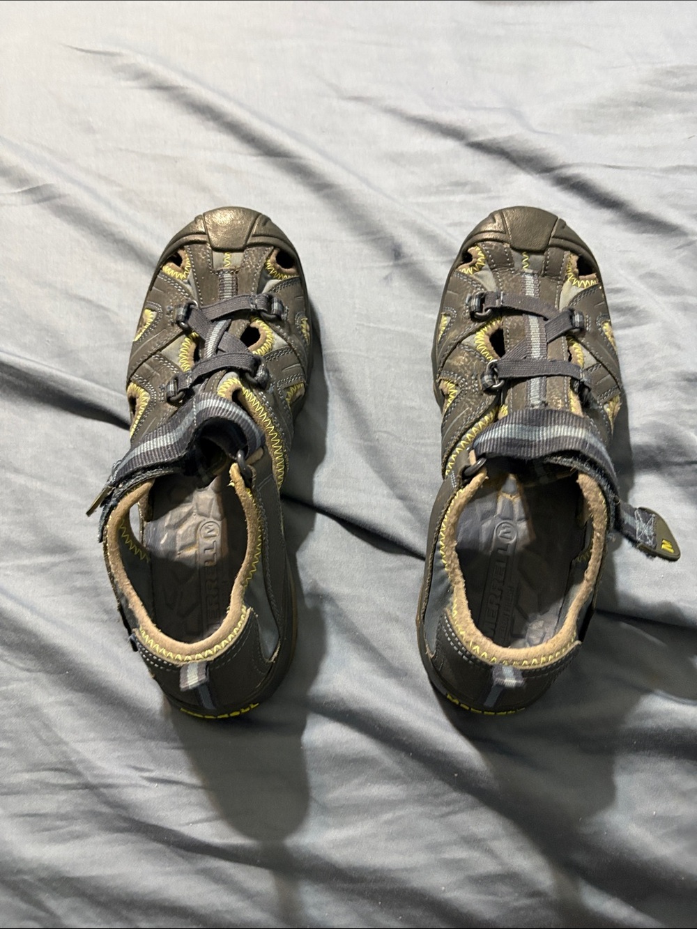 Merrell Women's Olive Green and Yellow Outdoor Sandals